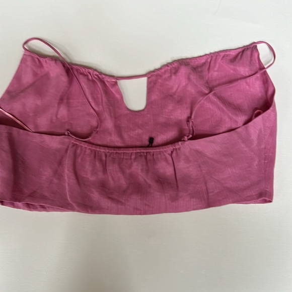 Zara Women's  Pink Crop Tank Top - Picture 2 of 10